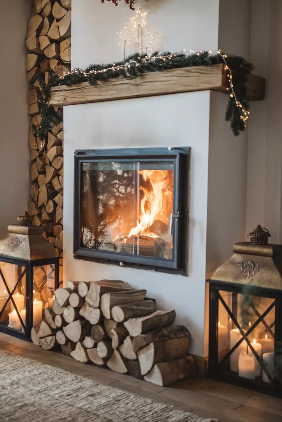 Cozy Fireplace Display